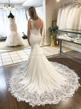 Mermaid Wedding Dresses,Satin Wedding Dress,Sexy Bridal Dress,Fall Spring Bridal Dress,WD00186