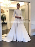 Modest Wedding Dress with Pockets,Wedding Dress with Sleeves,WD00628