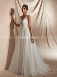 Modest Wedding Dresses,Illusion Wedding Dress,WD00361