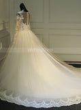 Modest Wedding Gown with Sleeves,Classic Wedding Gown,WD00392