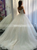 Off the Shoulder Ball Gown Wedding Dress,Princess Wedding Gown,WD00641