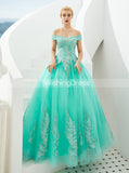 Off the Shoulder Prom Dresses,Princess Sweet 16 Dress for Teens,PD00454