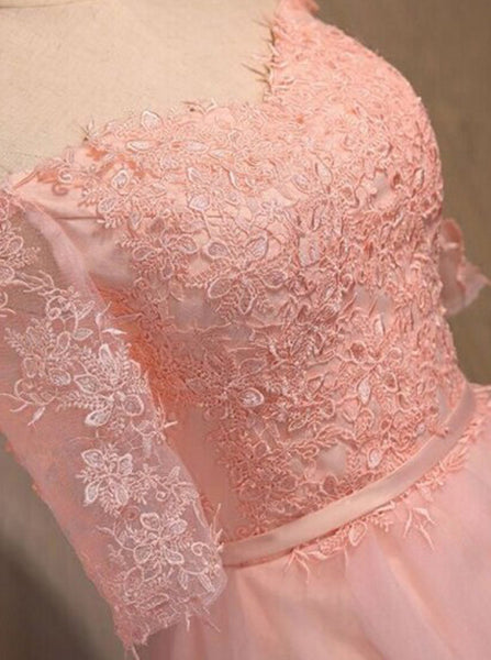 Peach Sweet 16 Dress,Off the Shoulder Sweet 16 Dress,Sweet 16 Dress with Short Sleeves,SW00020