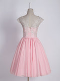 Pink Sweet 16 Dresses,Chiffon Sweet 16 Dress,Knee Length Sweet 16 Dress,SW00018