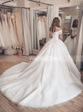 Princess Off the Shoulder Ball Gown Wedding Dress,Luxurious Bridal Gown,WD00636