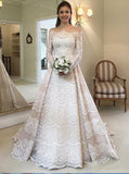 Princess Off the Shoulder Wedding Gown With Sleeves,Elegant Bridal Gown High Quality,WD00500