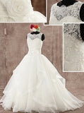 Princess Wedding Dress,Organza Ruffled Wedding Gown,WD00600