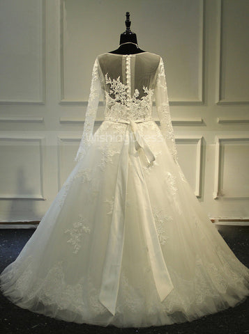 products/princess-wedding-dress-with-sleeves-tulle-bridal-gown-wd00375-3.jpg