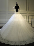 Princess Wedding Gown,Elegant Wedding Dress with Beaded Bodice,WD00393