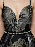 Printed Prom Dress with Straps,Fashion Prom Dress for Teens,PD00385