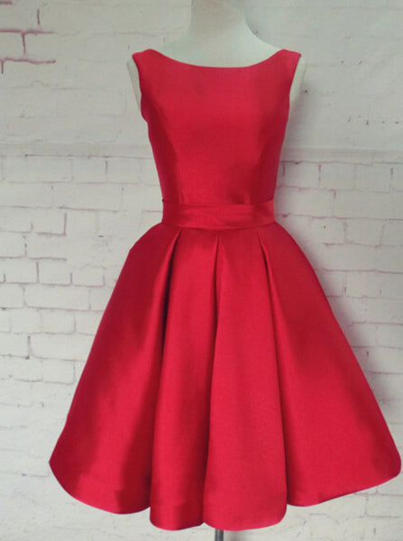Red Homecoming Dresses,A-line Homecoming Dress,Knee Length Homecoming Dress,HC00147
