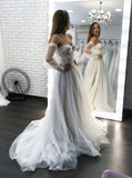 Romantic Wedding Dress with Lantern Sleeves,Sweetheart Wedding Dress,WD00652