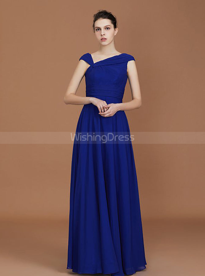 Royal Blue Asymmetrical Bridesmaid Dresses,Simple Bridesmaid Dress,BD0 ...