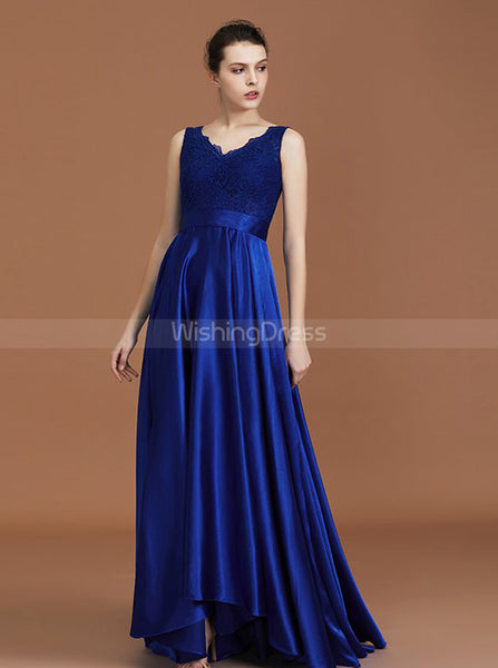 Royal Blue Bridesmaid Dresses,A-line Bridesmaid Dress,Satin Bridesmaid Dress,BD00237