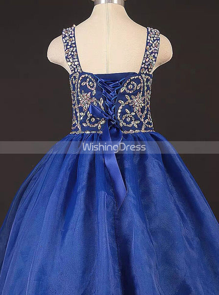 Royal Blue Girls Pageant Dresses,Tulle Little Princess Dress,GPD0004