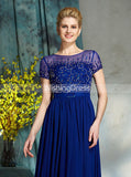 Royal Blue Mother of the Bride Dresses,Mother Dress with Sleeves,Long Mother Dress,MD00045