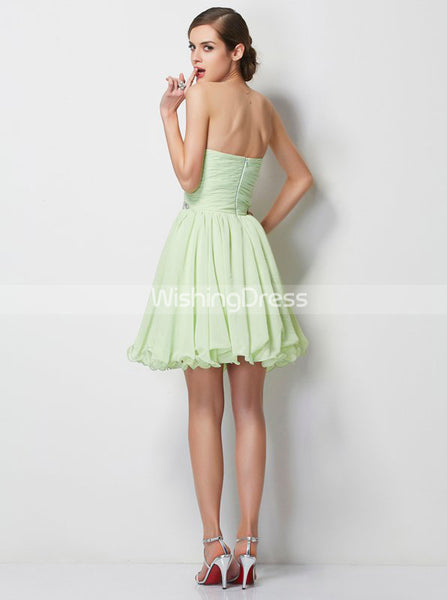 Sage Sweet 16 Dresses,Short Homecoming Dress,Chiffon Sweet 16 Dress,SW00037