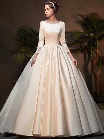 products/satin-ball-gown-wedding-dress-with-sleeves-classic-bridal-gown-wd00371-4.jpg