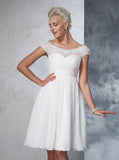 Short Wedding Dresses,Chiffon Wedding Dress,Beach Wedding Dress,WD00276