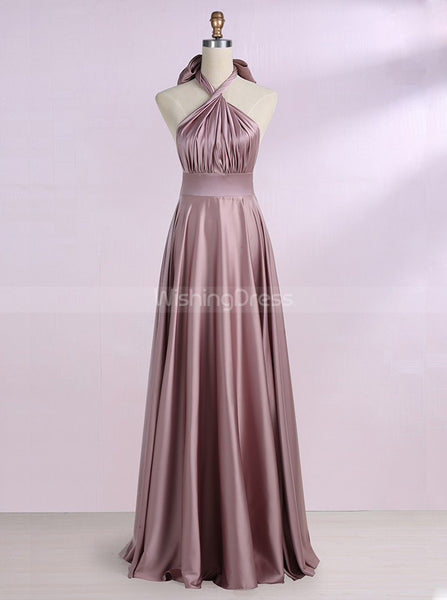 Silk Like Satin Bridesmaid Dresses,Long Bridesmaid Dress,Convertible Bridesmaid Dress,BD00278