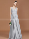 Silver Bridesmaid Dresses,Long Bridesmaid Dress,Elegant Bridesmaid Dress,BD00248