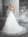 Simple Bridal Dress,Strapless Wedding Dresses,Tulle Wedding Dress,WD00280