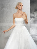 Simple Bridal Dress,Strapless Wedding Dresses,Tulle Wedding Dress,WD00280