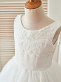 White Flower Girl Dress,Layered Flower Girl Dress,FD00102